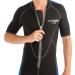 Cressi Men's Full Front Zip Wetsuit for Swimming, Snorkeling, Scuba Diving - Lido Short, Medium Black/Blue - Buy Online on GoSupps.com