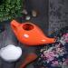WHOLELIFEOBJECTS Porcelain Ceramic Neti Pot - Leak Proof & Durable 300ml | Eco Friendly Sinus Relief Treatment with Comfortable Grip | Microwave & Dishwasher Safe (Orange) - Buy Online on GoSupps.com