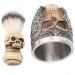 KUIKUI Beard Shaving Set - Stylish Skull Design Stainless Steel Bowl & Comfortable PP Handle Brush for a Perfect Shave | International Shipping Available - Buy Online on GoSupps.com