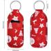 6 Pack Christmas Lipstick Holder Keychains - Neoprene Protective Cases for Lip Balm & Lipstick | Perfect Gift for Girls & Women - Buy Online on GoSupps.com