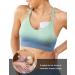 HOFISH Seamless Nursing Sports Bra XL Blue-Green | Medium Impact Racerback Pregnancy & Breastfeeding Bra - Buy Online on GoSupps.com