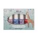 Miss Nella Magic Safari Glitzer Nailack 4 Set: pink red purple & blue removable nail polish especially for children peel-off formula non-toxic water-based and odor-neutral (safari)