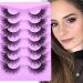 ALICE F001 False Eyelashes 20mm 7 Pairs Pack - Mink Fluffy Fox Eye Lashes for Wispy Dramatic Fairy Cat Eye Look - Buy Online on GoSupps.com