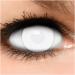 Colored contact lenses "Dead Zombie" in completely white 60% vision soft without prescription pack of 2