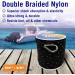 Premium 3/8 Inch Double Braided Boat Anchor Rope - 100 Ft Black Nylon Marine Line Reel for Anchors & Boats - Buy Online on GoSupps.com