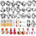 Polymer Clay Cutters for Earrings Making  705 PCS Clay Cutters Set with 49 Shapes Stainless Steel Clay Cutter Tools  640 PCS Jewelry Accessories  16 Circle Shape Earring Cutters for Polymer Clay