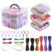 Peirich Jewelry Making Bead Kits  Includes 44 Colors Embroidery Floss with 3-Tier Organizer Storage Box with Threads  Over 4900 Beads for Friendship Bracelets  Jewelry Making Christmas Birthday Gift White