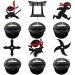 Gyufise 24Pcs Ninja Cupcake Toppers Glitter Martial Arts Karate Kung Fu Warriors Cupcake Picks for Ninja Theme Baby Shower Kids Birthday Party Cake Decorations Supplies Multi Glitter