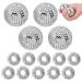 Mhduyeg 2 pairs hedgehog ball massage + 10 pieces finger massage ring skills borderline set acupressure ball massage rings for fingers hedgehog balls set for stress relief and circulatory increase (silver)