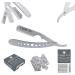 100 BLADES + Facn Classic Professional Straight Edge Barber Razor - Premium Salon Quality Shavette Kit - Buy Online on GoSupps.com