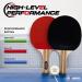 Premium Ping Pong Paddles Set of 4 with Balls and Carrying Case - High Performance 3-Star Table Tennis Set - Buy Online on GoSupps.com
