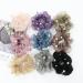 Sparkly Pearls Stretchy Lace Hair Scrunchies Set - 9 Pack for Women and Girls - Buy Online on GoSupps.com