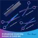 Fur Magic Dog Grooming Scissors Set 4 Pieces Stainless Steel Grooming Products for Dogs and Cats with Straight Scissors Thinning Scissors Curved Scissors and Grooming Comb - Buy Online on GoSupps.com