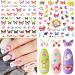 12 Sheets Butterfly Nail Art Stickers - Self-Adhesive Flower Pattern Decals for Women & Girls | Colorful, Mixed Design Manicure Decorations - Buy Online on GoSupps.com