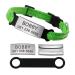 Didog Reflecting cat collar with namesake made of stainless steel-no noise sliding engraving ID day for kittens cats and small dogs green XS size XS: FIT 19-30cm (7.5-12 ") Neck green