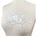 2Pcs White Pearl Flower Embroidery Lace Patches - Wedding Dress Appliques - Buy Online on GoSupps.com