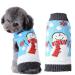 Hrttsy Christmas dog sweater winter warm dog cat sweater clothing pets coat costume puppy sweater pullover clothing for small medium -sized dogs big dog pet sweater large blue snowman