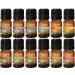 Cliganic USDA Organic Aromatherapy Top 12 Essential Oils Set - 100% Pure, Peppermint, Lavender, Eucalyptus, Tea Tree, Lemongrass, Rosemary, Frankincense, Orange, Lemon, Cassia, Cedarwood & Grapefruit - Buy Online on GoSupps.com