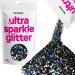 Hemway Extra Chunky Glitter 100g 3.5oz Cosmetic Safe 1mm - Black Holographic Black Holographic Extra Chunky - 100g