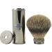 Buy Hans Baier Exclusive Travel Shaving Brush - Premium Silvertip Badger Hair - Perfect for Travelers | International Shipping Available - Buy Online on GoSupps.com
