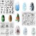 LiBiuty Nail Art Stamping Kit - 12 Stamp Stencil Plates with Various Designs and Accessories - Buy Online on GoSupps.com