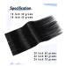 Jet Black 18 Inch Human Hair Tape in Extensions - Natural Seamless Silk Straight 40g 20pcs - 8A Grade - Buy Online on GoSupps.com