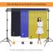 LOMTAP Double Crossbar Mount Backdrop Stand for Photography and Events - Triple Mounting Brackets Hardware Set for Weddings and Parties (2 Pack) - Buy Online on GoSupps.com