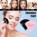 WLLHYF 6-Piece Triangle Powder Puff Set with Soft Velour for Makeup Application - Black & Dark Pink - Buy Online on GoSupps.com