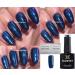 Bluesky Nail Gel Polish Blue Shimmer Peaclock Plume Contradictions 80603 UV LED Soak Off 10ml