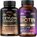 NUTRAHARMONY Ceylon Cinnamon Capsules & Biotin with Silicon Softgels