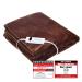 Promined heating blanket with automatic switch -off cozy thermal blanket electrically approx. 180x130 cm with 10 temperature levels warming ceiling for neck shoulder & back Brown