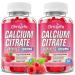2 Pack Calcium Citrate Gummies Sugar Free Calcium Citrate 1000mg for Muscle Healthy Absorption Calcium Supplements for Adults & Kids Raspberry 120 Count 120 Count (Pack of 1)