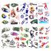Konsait 60pcs Football Face Temporary Tattoos for Soccer Game Ball Tattoos Transfer Tattoos for Boys Birthday Party Bag & Stocking Fillers