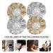 Minkissy 4Pcs Deep Conditioning Heat Cap Aluminum Foil Shower Caps - Home and Salon Uses | 30x30x0.5cm - Golden Silver - Buy Online on GoSupps.com