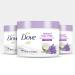Dove Whipped Body Cream Dry Skin Moisturizer Lavender and Coconut Milk Nourishes Skin Deeply 10 oz 3 Count
