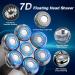 7D Electric Head Shaver for Bald Men - 6-in-1 Wet & Dry Rotary Razor for Face & Head | Men's Grooming Kit with Beard/Nose Trimmer - Wireless Charging Base | Silver - Buy Online on GoSupps.com