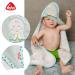 Fehn Baby Octopus Bathing Towel - Cotton Hooded Towel for Toddlers & Babies (0+ Months) - Soft 80x80 cm Poncho with Cute Design - Buy Online on GoSupps.com