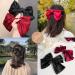 Bow Hair Clip Satin French Bow Hair Clips for Women Solid Bow Hair Clips Hair Barrette with Long Ribbon Silky Hair Bows Big Bowknot Simple Girls Hair Accessories (Black+Red) - Buy Online on GoSupps.com