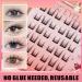 Fish Tails Glueless Press-On Eyelashes Press on Lashes No Glue Needed Self Adhesive Lash Clusters Press on Eyelashes No Glue Needed Reusable Self Adhesive Eyelashes - Buy Online on GoSupps.com