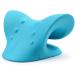 Neck & Shoulder Relaxer: Cervical Traction Device for TMJ Relief & Spine Alignment - Chiropractic Pillow (Blue) - Buy Online on GoSupps.com