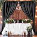 Joydeco Wrinkle Free Black Backdrop Curtain Set for Parties and Events - 10x10ft - 2 Panels with Rod Pockets - Perfect for Weddings, Birthdays, and Home Parties - Buy Online on GoSupps.com