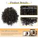 NICENEEDED 6Inch Curly Drawstring Ponytail Afro Fluffy Kinky Synthetic Ponytails Extensions for Black Women Loose Wave Natural Black Short Mini Hair Buns Wig Hair Extensions for Daily Use - Buy Online on GoSupps.com
