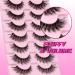 Veleasha Natural Fluffy Cat Eye Lashes | 7 Pairs C Curl 8-15mm Faux Mink Eyelashes - 100% Handmade | Soft Clear Band False Eyelashes (C01 - Buy Online on GoSupps.com
