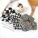 Checkered Plaid Scrunchies Set - Black White Checkerboard Hair Ties (3 Pcs) - Buy Online on GoSupps.com