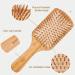 Antistatic Bamboo Paddle Hairbrush - Wooden Bristle Brush for Men Women & Kids - Frizz Control & Scalp Massage - Buy Online on GoSupps.com