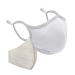 Halo Life Face Mask - Reusable/Washable with Replaceable Nanofiber Filter - Lightweight Ultra-Breathable Specific Sizes Adjustable to fit for Women/Men/Children- 200 Hour Filter Life - White w/Grey