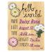Cohas Hello World Newborn Baby Announcement Wood Sign - Daisy Flower Theme | 9x12 Inches | Purple Marker - Buy Online on GoSupps.com