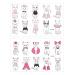 Konsait Cute Kitty Cat Temporary Tattoos for Girls, Kids, and Women - 180pcs | Waterproof Body Art Stickers for Birthday Parties and Goodie Bags - Buy Online on GoSupps.com