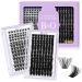 Lash Clusters 208 PCS Cluster Lashes Individual Lashes B02+B07 Eyelash Extensions 8-16mm DIY Lash Extensions D Curl Volume Wispy Soft Comfortable Band False Lashes (D-8-16MIX B02+B07) Lash Kit B02+B07 1 count (Pack of 1)