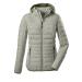 GIGA DX Women's Uyaka Stripe Casual Functional Jacket In Down Look With Zip-Off Hood 44 pistachio
